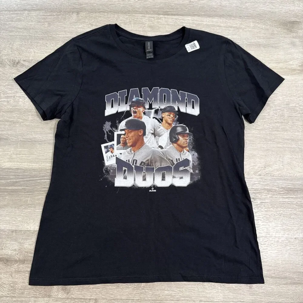 New York Yankees Shirt Aaron Judge Juan Soto Diamond Duos Women's Black Large